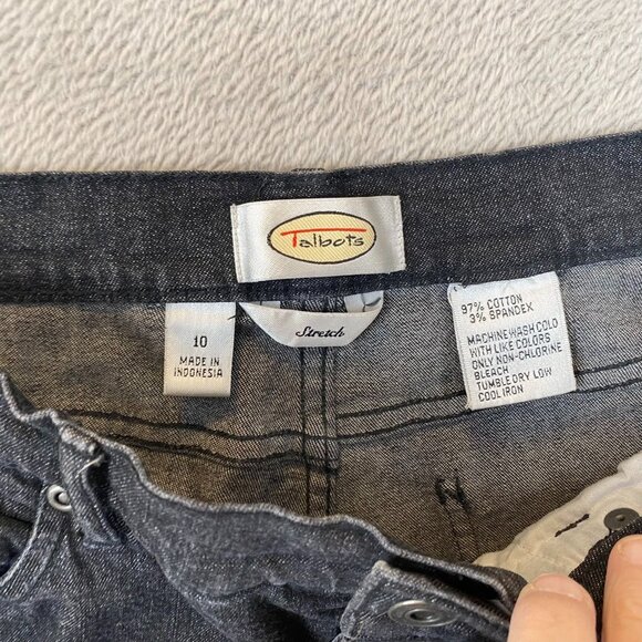 Talbots Women's Jeans Size 10 Stretch Denim Dark Wash Straight Leg Cotton Blend - Picture 3 of 7